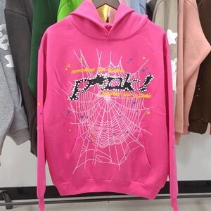 Sp5der Worldwide Pink "Punk!" Hoodie - Brand New / Deadstock - Young Thug